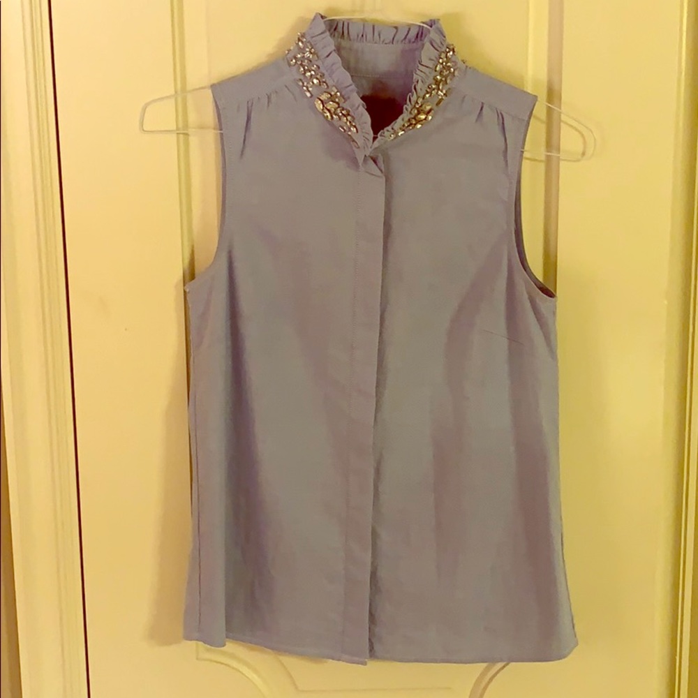 Jcrew sleeveless chambray top